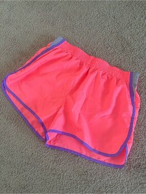 Circo Neon Pink Athletic Shorts with Purple Trim
